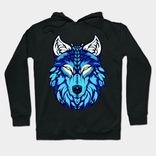 blue wolf Hoodie